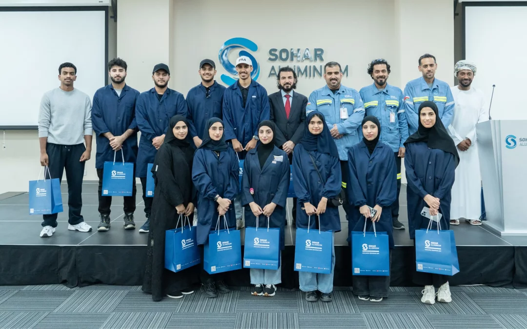 طلبة الهندسة في جيوتك يزورون شركة صحار ألمنيوم للاطلاع على بيئة العمل الصناعية