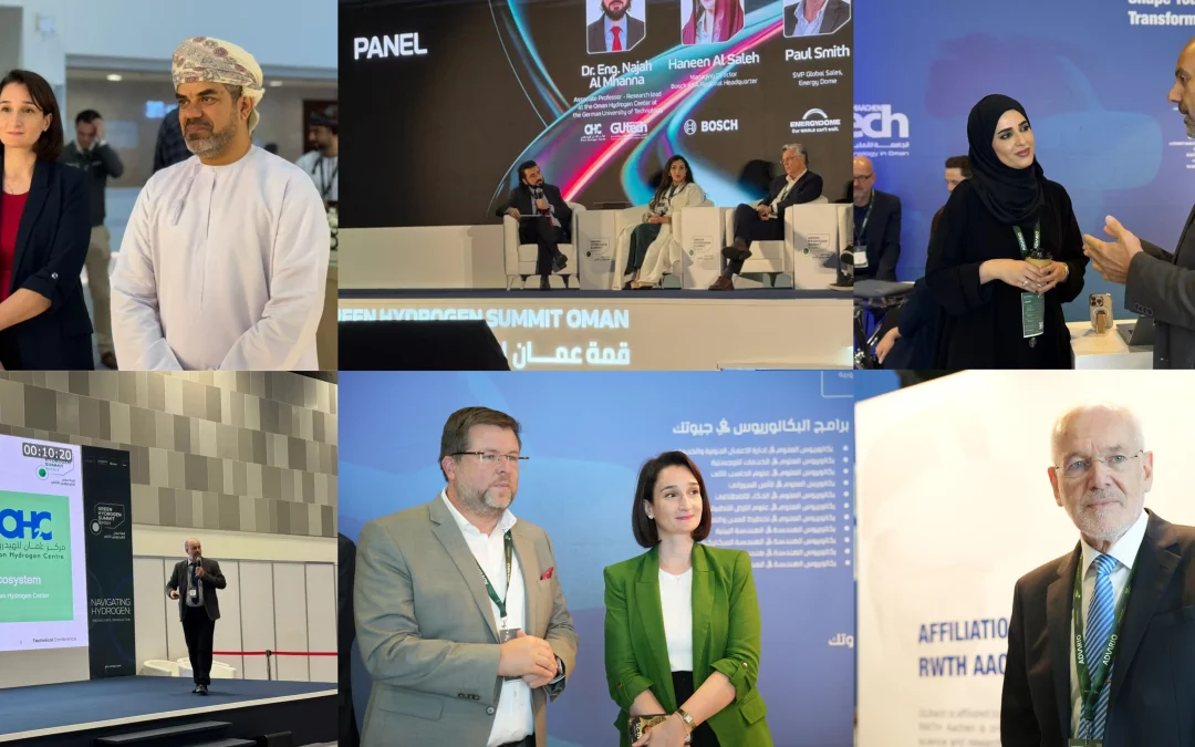مشاركة الجامعة الألمانية للتكنولوجيا في عمان ومركز عمان للهيدروجين في قمة عُمان للهيدروجين الأخضر 2025