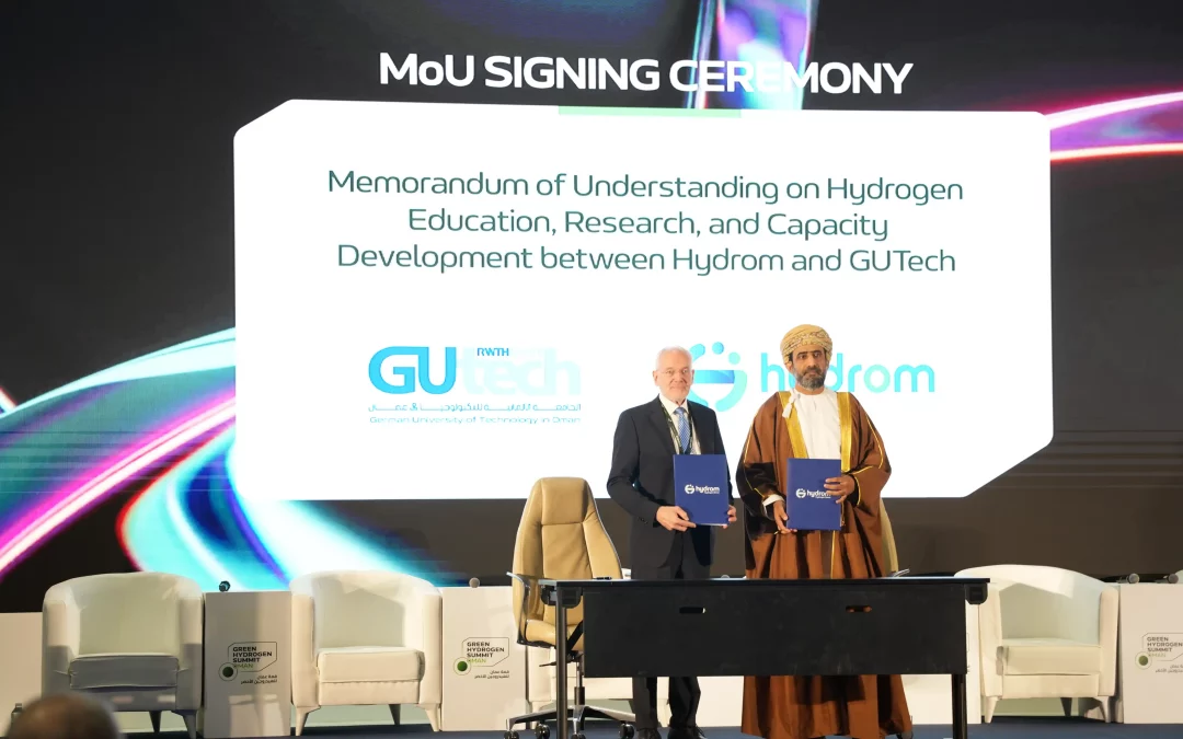 الجامعة الألمانية توقع مذكرة تفاهم مع Hydrom لتعزيز التعليم والبحث في تقنيات الهيدروجين